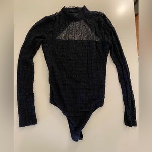 Women’s Abercrombie & Fitch lace body suit, cutout back size s color black